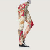 フローラ素朴ヴィンテージエレガント赤 レギンス (右)