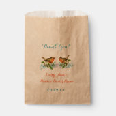 フローラ素朴ヴィンテージラブバードフォークアートサンキューユー フェイバーバッグ (正面)