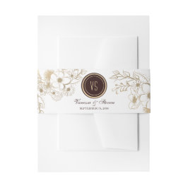 フローラ素朴ヴィンテージ結婚式 招待状ベリーバンド