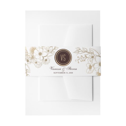 フローラ素朴ヴィンテージ結婚式 招待状ベリーバンド (正面例)