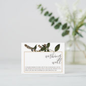 フローラ素朴ヴィンテージ金ゴールドウィングウェル結婚ズ エンクロージャーカード (スタンド正面)