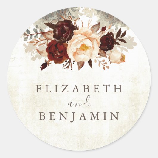 フローラ素朴ヴィンテージ ラウンドシール (正面)