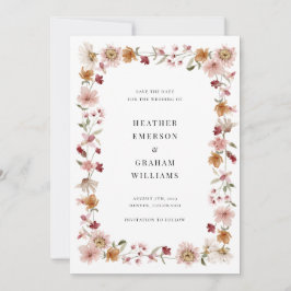 フローラ素朴保存の日付 招待状