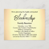 フローラ素朴保存日付ファミリ懇親会 案内ポストカード (裏面)