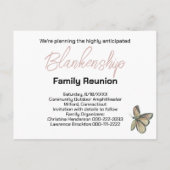 フローラ素朴保存日付ファミリ懇親会 案内ポストカード (裏面)