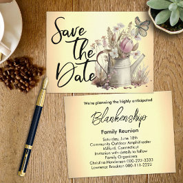 フローラ素朴保存日付ファミリ懇親会 案内ポストカード