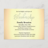 フローラ素朴保存日付ファミリ懇親会 案内ポストカード (裏面)