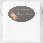 フローラ素朴保存日付 楕円形シール (バッグ)