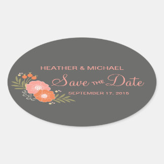 フローラ素朴保存日付 楕円形シール