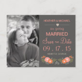 フローラ素朴写真の日付を保存 案内ポストカード (正面)