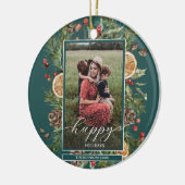 フローラ素朴写真 セラミックオーナメント (左)