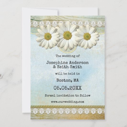 フローラ素朴写真Date Cardを保存 セーブザデート (裏面)