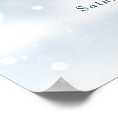 フローラ素朴冬のウェディングウェルカムサイン ポスター (角)