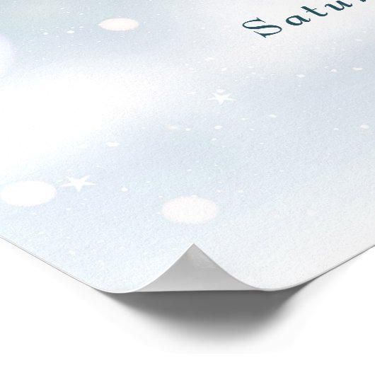 フローラ素朴冬のウェディングウェルカムサイン ポスター (角)