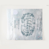 フローラ素朴冬の結婚式の背景 タペストリー (正面(横))