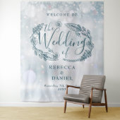 フローラ素朴冬の結婚式の背景 タペストリー (インサイチュ)
