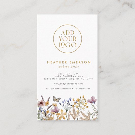 フローラ素朴名刺 名刺 (正面)