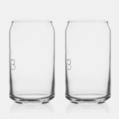 フローラ素朴幹結婚モノグラム ガラス缶 (左)