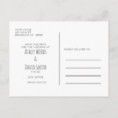 フローラ素朴手書き日付はがきを保存 インビテーションポストカード (裏面)