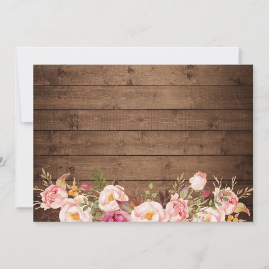 フローラ素朴文字列ライト写真の保存日付 セーブザデート (裏面)