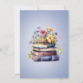 フローラ素朴新しいチャプターが青いシャワーを浴びる 招待状 (裏面)