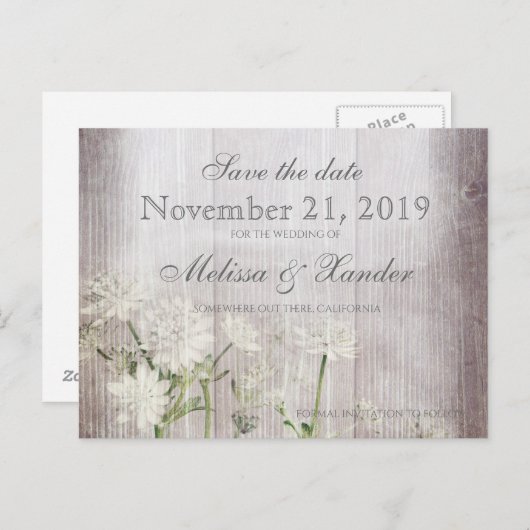 フローラ素朴日付はがきを保存 案内ポストカード (正面/裏面)