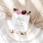 フローラ素朴植物学スペインのブライダルシャワー 招待状