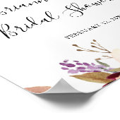 フローラ素朴植物学ブライダルシャワー歓迎 ポスター (角)