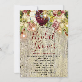 フローラ素朴植物学ブルゴーニュブライダルシャワー 招待状