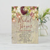 フローラ素朴植物学ブルゴーニュブライダルシャワー 招待状 (スタンド正面)