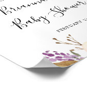 フローラ素朴植物性ベビーシャワーへようこそ ポスター (角)