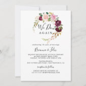 フローラ素朴植物私たちは再び誓いを更新する 招待状 (正面)