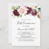 フローラ素朴植物群生第1聖餐式 招待状 (正面)