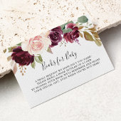 フローラ素朴植物赤ちゃんシャワー予約リクエスト エンクロージャーカード