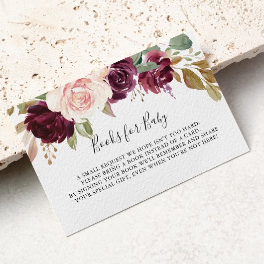 フローラ素朴植物赤ちゃんシャワー予約リクエスト エンクロージャーカード