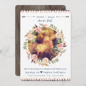 フローラ素朴水彩写真保存日 セーブザデート (正面/裏面)