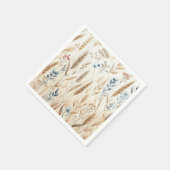 フローラ素朴水色小麦エレガントな結婚式 スタンダードカクテルナプキン (角)