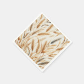 フローラ素朴水色小麦エレガントな結婚式 スタンダードカクテルナプキン (角)
