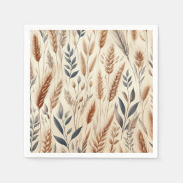 フローラ素朴水色小麦エレガントな結婚式 スタンダードカクテルナプキン