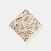 フローラ素朴水色小麦エレガントな結婚式 スタンダードカクテルナプキン (角)