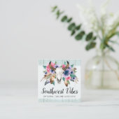 フローラ素朴牛スカルボホシックソーシャルネットワーク スクエア名刺 (スタンド正面)