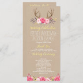 フローラ素朴牡丹&ディアアントラー結婚式 プログラム (正面/裏面)