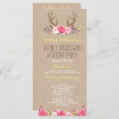 フローラ素朴牡丹&ディアアントラー結婚式 プログラム (正面/裏面)