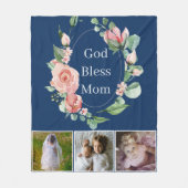 フローラ素朴神は母を祝福ママの日の写真 フリースブランケット (正面)