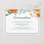 フローラ素朴秋の結婚式グリーン宿泊施設 エンクロージャーカード (正面)