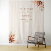 フローラ素朴秋の結婚式フォトブース背景 タペストリー (インサイチュ)