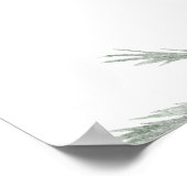 フローラ素朴秋ウィンターウェディングサイン ポスター (角)