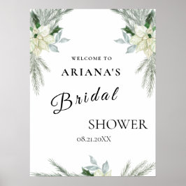 フローラ素朴秋ウィンターウェディングサイン ポスター