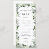 フローラ素朴秋ウィンターウェディングメニューカード メニュー (正面/裏面)