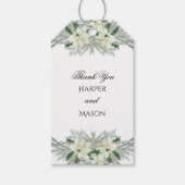 フローラ素朴秋ウィンターウェディング ギフトタグ (正面)